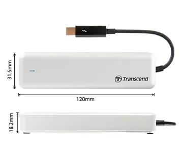 Transcend JetDrive 855 960GB, 960 GB, 1600 MB/s, 10 Gbit/s, Silver