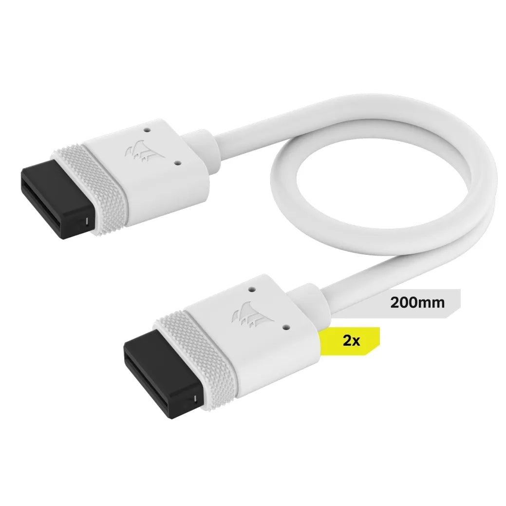 Corsair CL-9011128-WW, 0.2 m, Straight, Straight, White, 74 g, 2 pc(s)