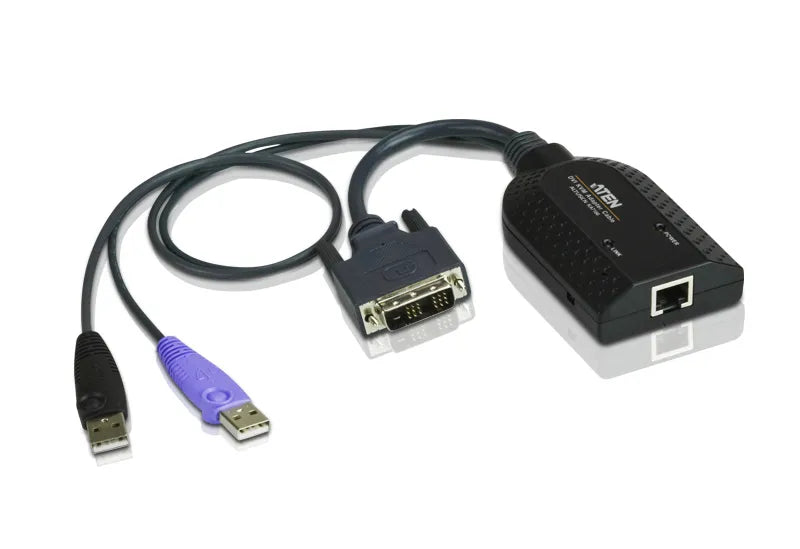 ATEN KA7166, USB, DVI-D, Black, Plastic, 136 g, 5.6 cm