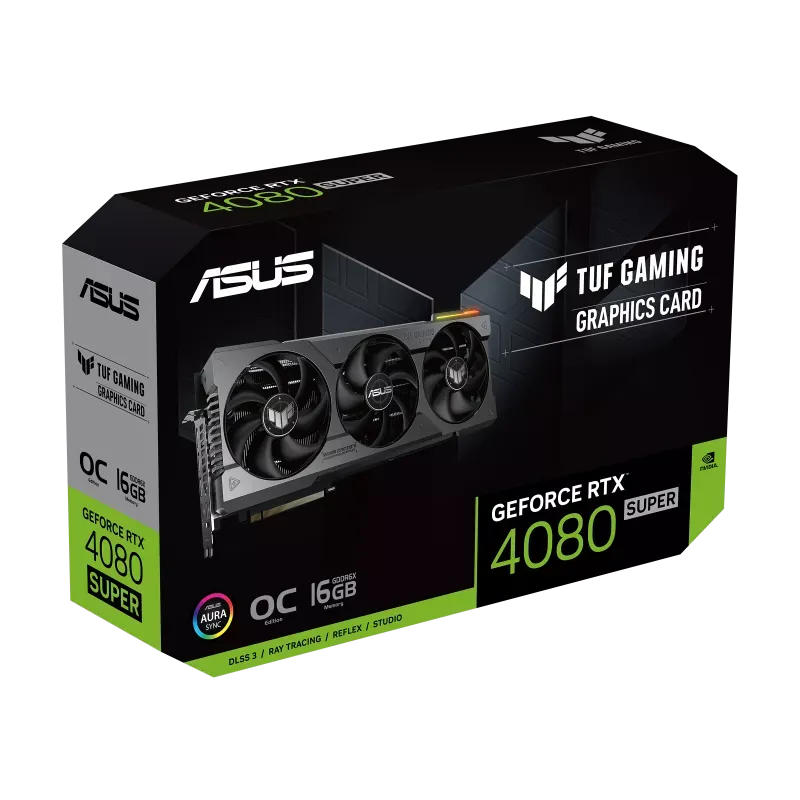 ASUS TUF Gaming TUF-RTX4080S-O16G-GAMING, GeForce RTX 4080 SUPER, 16 GB, GDDR6X, 256 bit, 7680 x 4320 pixels, PCI Express 4.0