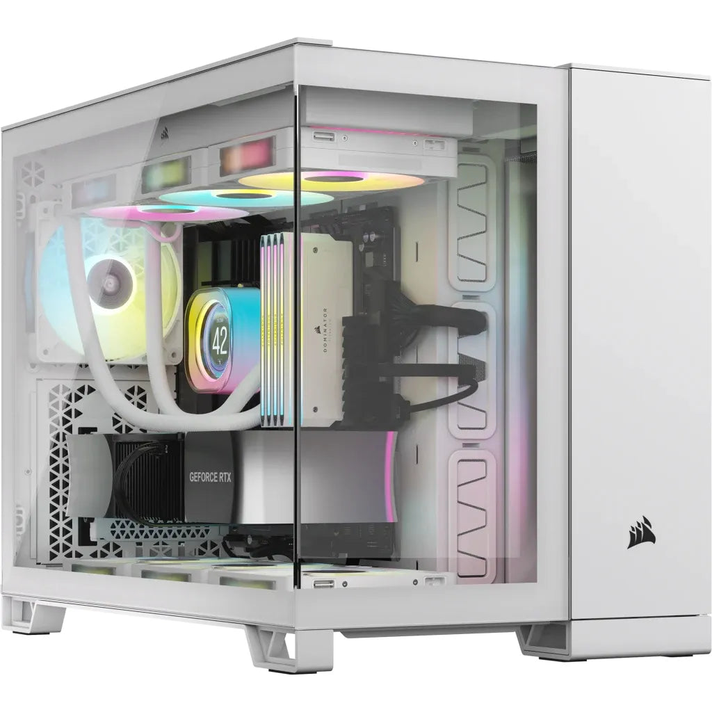 Corsair 2500X, Midi Tower, PC, White, ATX, 18 cm, 40 cm