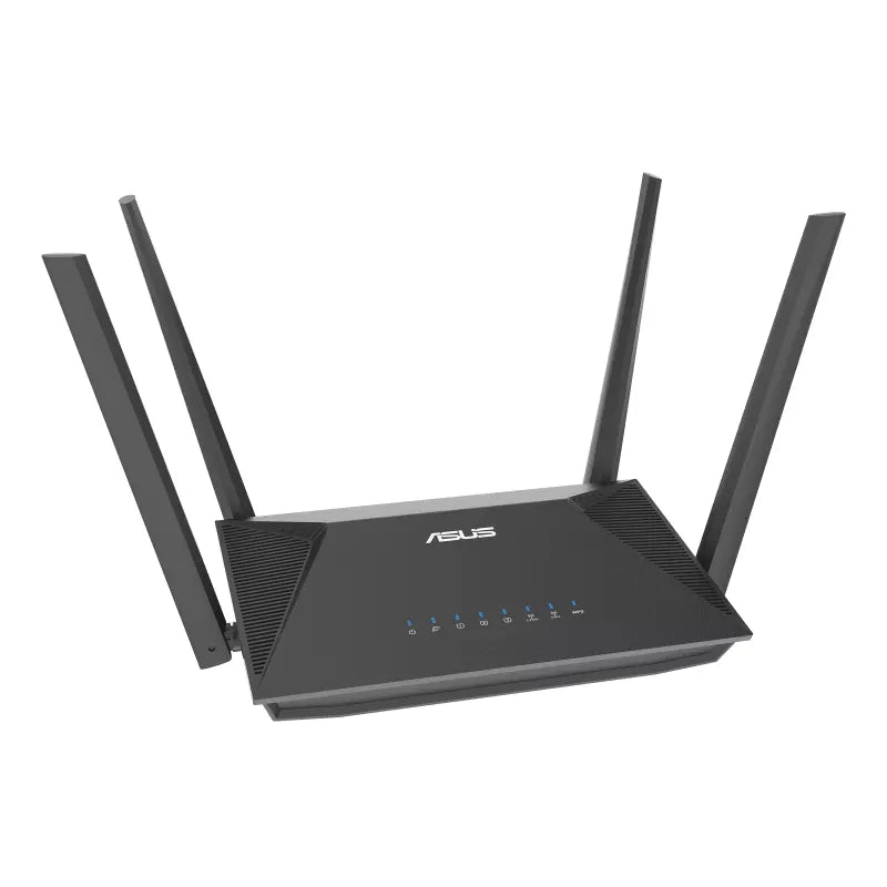 ASUS RT-AX52 AX1800 AiMesh, Wi-Fi 6 (802.11ax), Dual-band (2.4 GHz / 5 GHz), Ethernet LAN, Black, Tabletop router