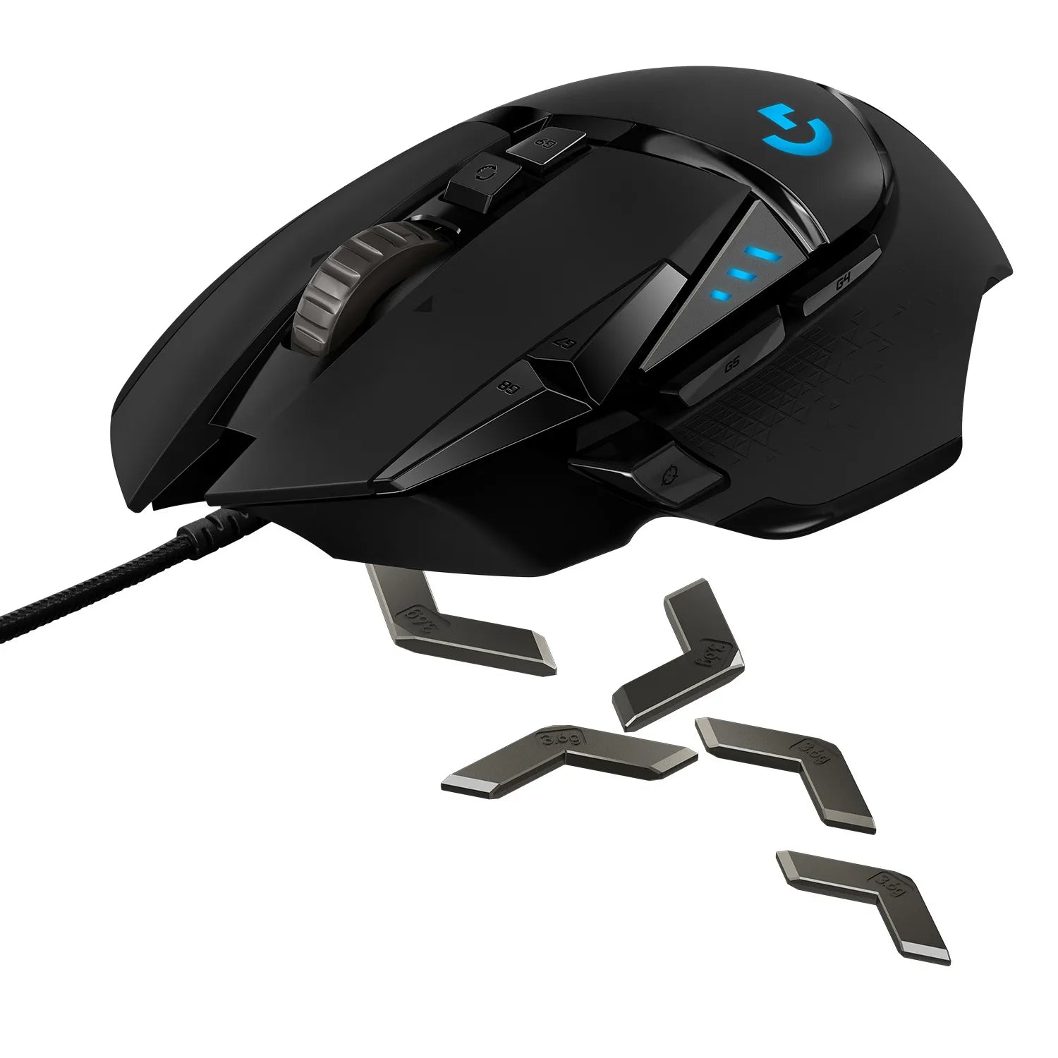 Logitech G G502 HERO High Performance Gaming Mouse, Right-hand, Optical, USB Type-A, 16000 DPI, 1 ms, Black
