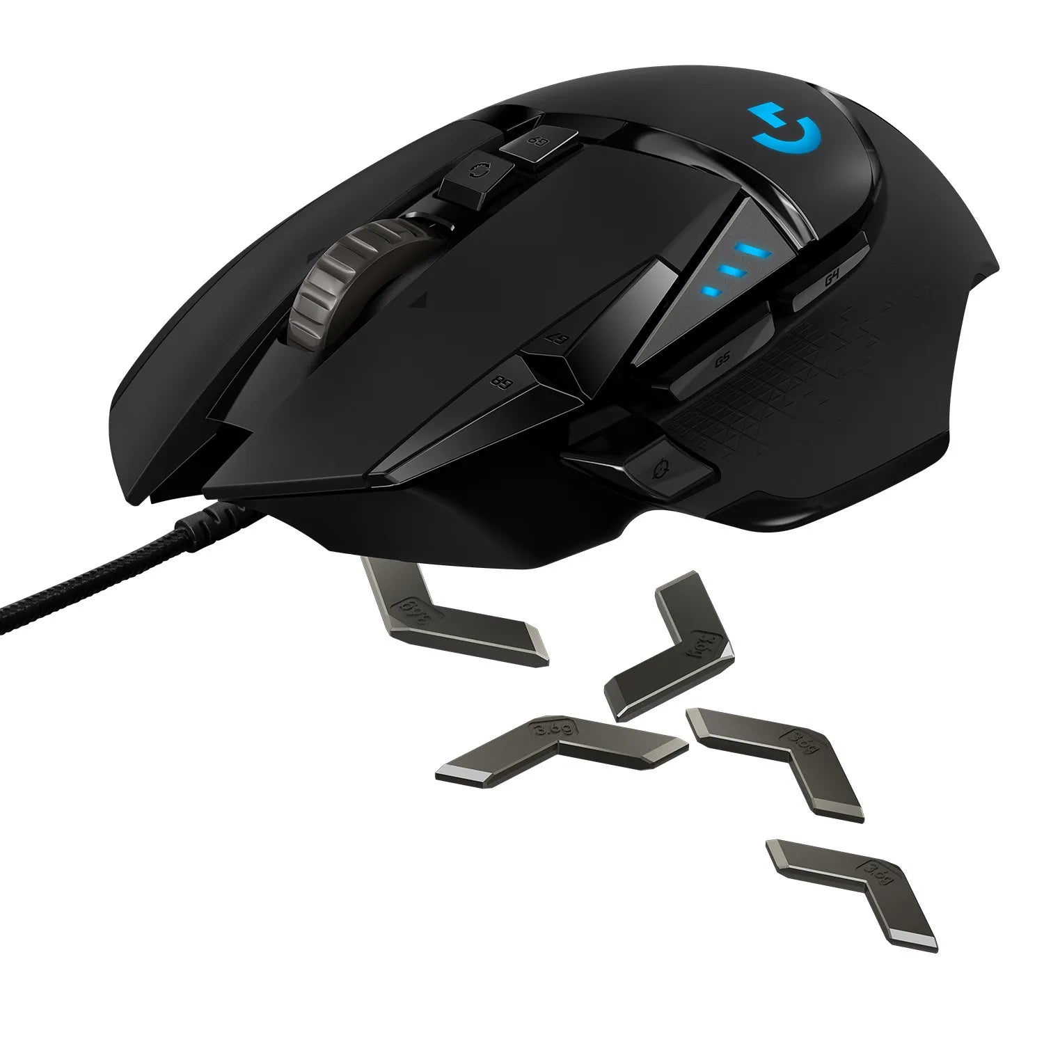 Logitech G G502 HERO High Performance Gaming Mouse, Right-hand, Optical, USB Type-A, 25600 DPI, 1 ms, Black