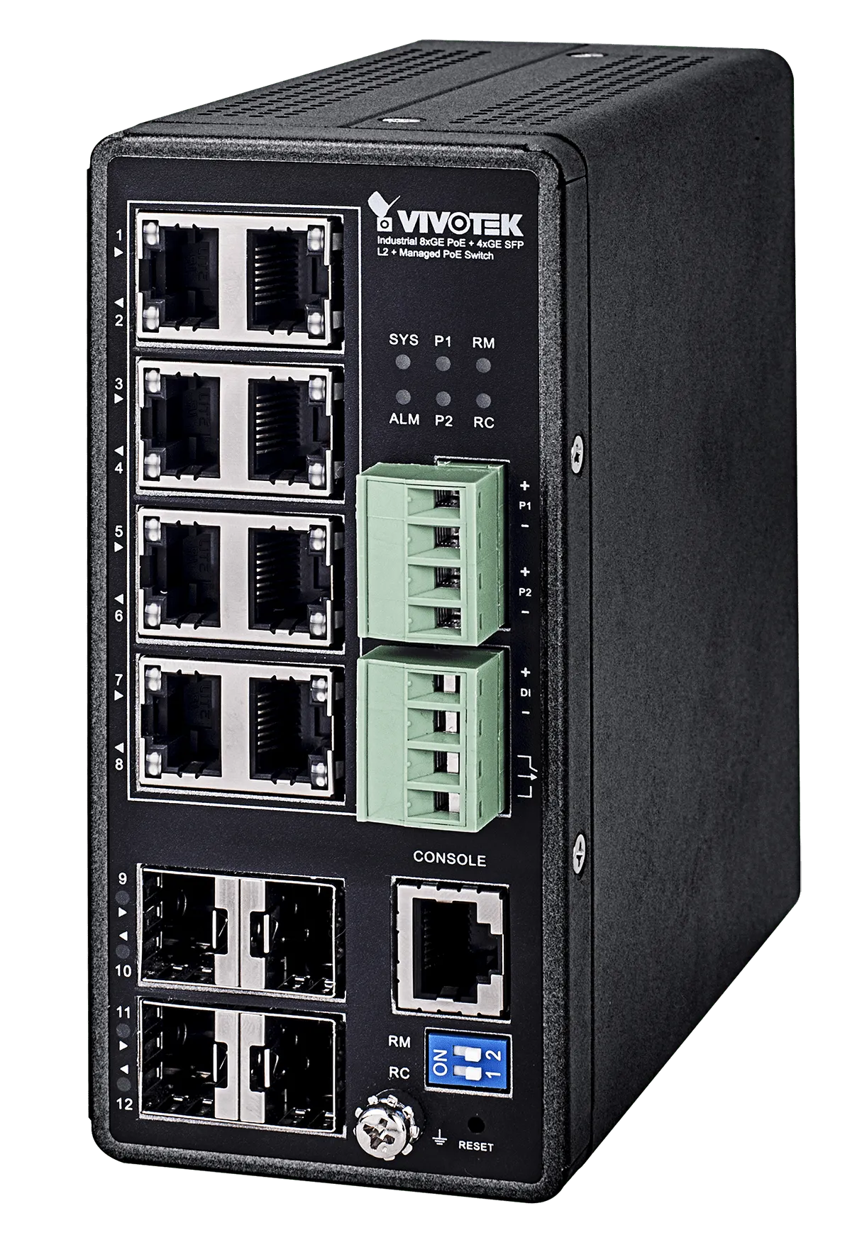 VIVOTEK AW-IHT-1271, Managed, L2+, Gigabit Ethernet (10/100/1000), Power over Ethernet (PoE)