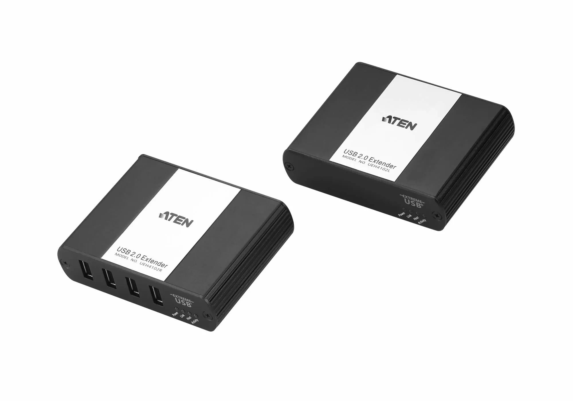 ATEN UEH4102, Network transmitter & receiver, 100 m, 480 Mbit/s, Cat5e,Cat6,Cat7, 10,100,1000 Mbit/s, Black