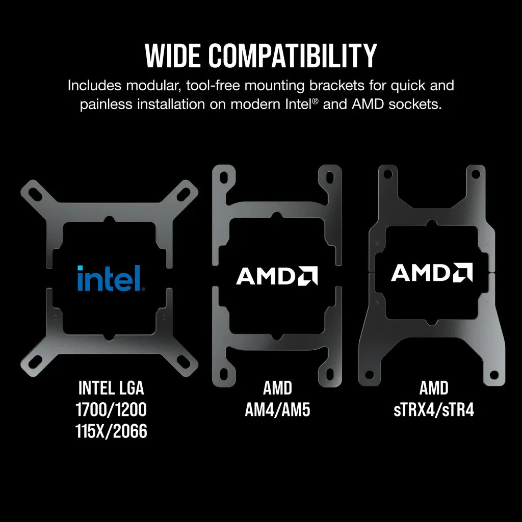 Corsair H100I Elite, All-in-one liquid cooler, 12 cm, 400 RPM, 1850 RPM, 28.9 dB, 59.1 cfm