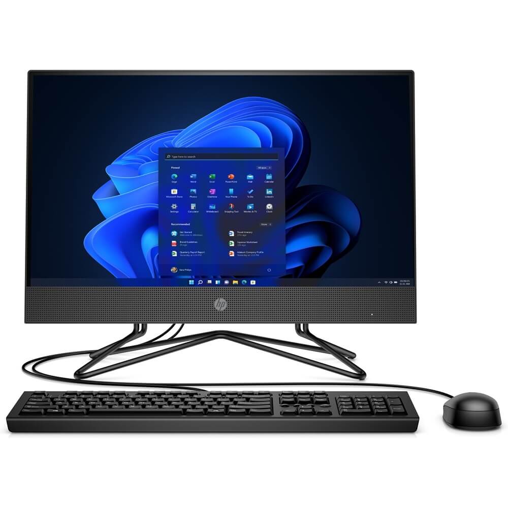 HP 200 G4  21.5in AG FHD All-in-One PC Bundle