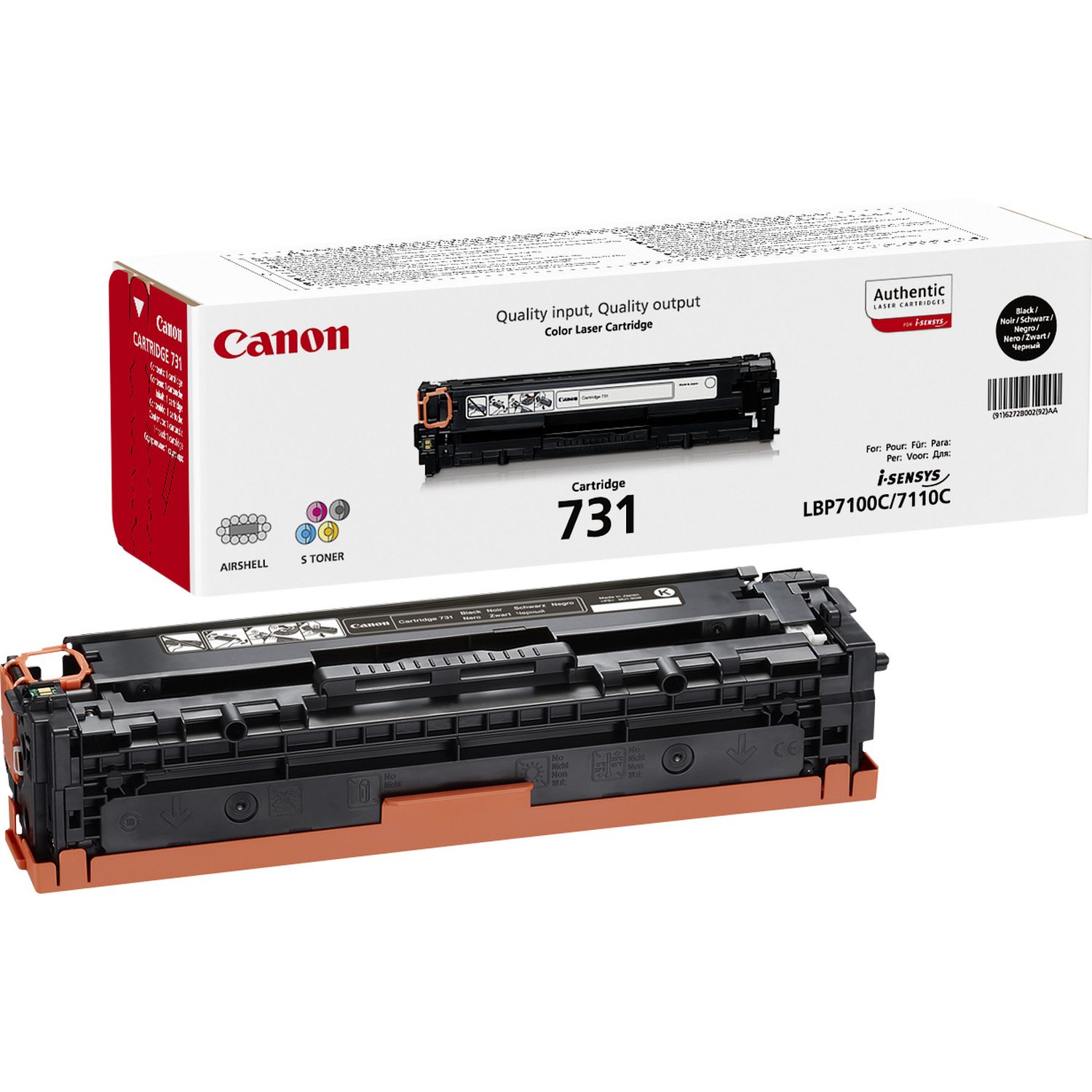 Canon-Toner-CRG 731 BK - 1K-LBP7100Cn / LBP7110Cw / MF8230Cn / MF8280Cw / MF623Cn / MF628Cw - Yield 1 400