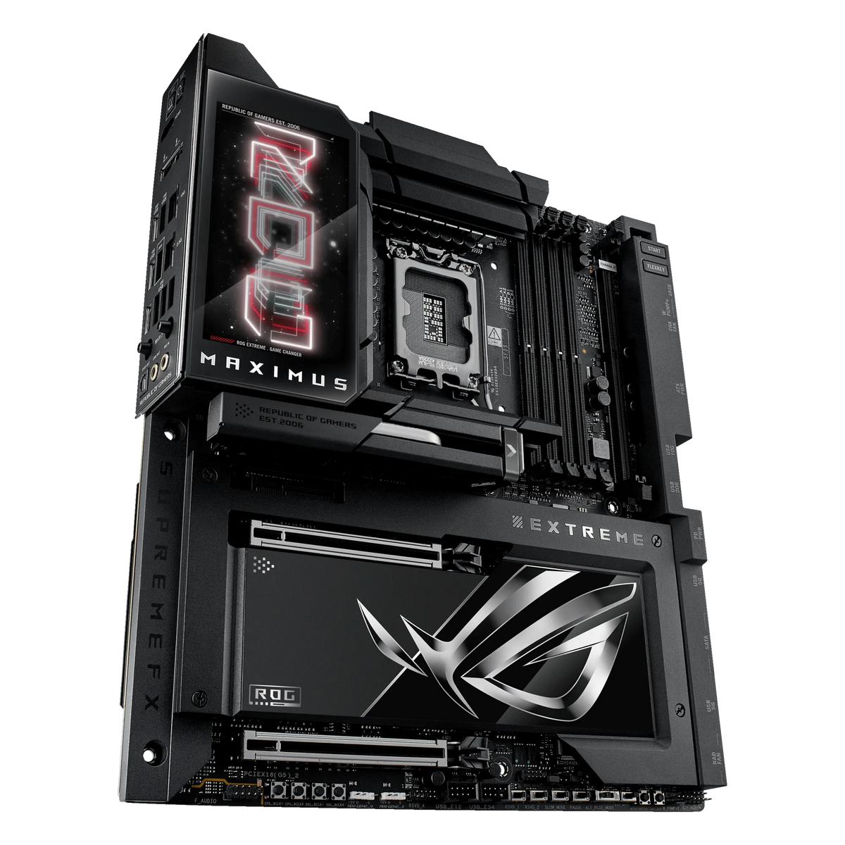 ASUS Motherboard/LGA1851/DDR5/4xDIMM/Max.256GB/1xHDMI/2xType-C/2xPCIe5x16/1xPCIe4x4/6xM.2/4xSATA/RAID/WiFi 7/LCD Display/E-ATX