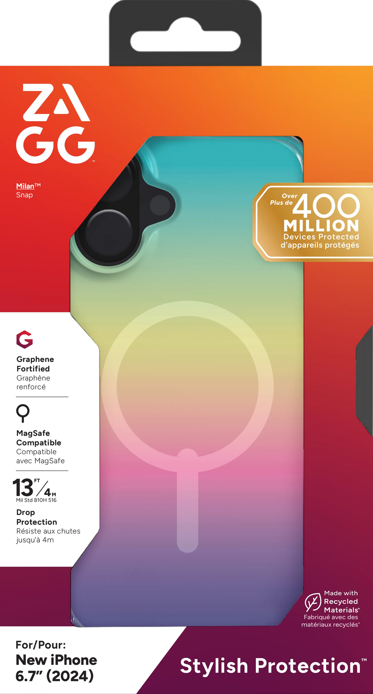 ZAGG Cases Milan Snap Apple iP16 Plus  Iridescent