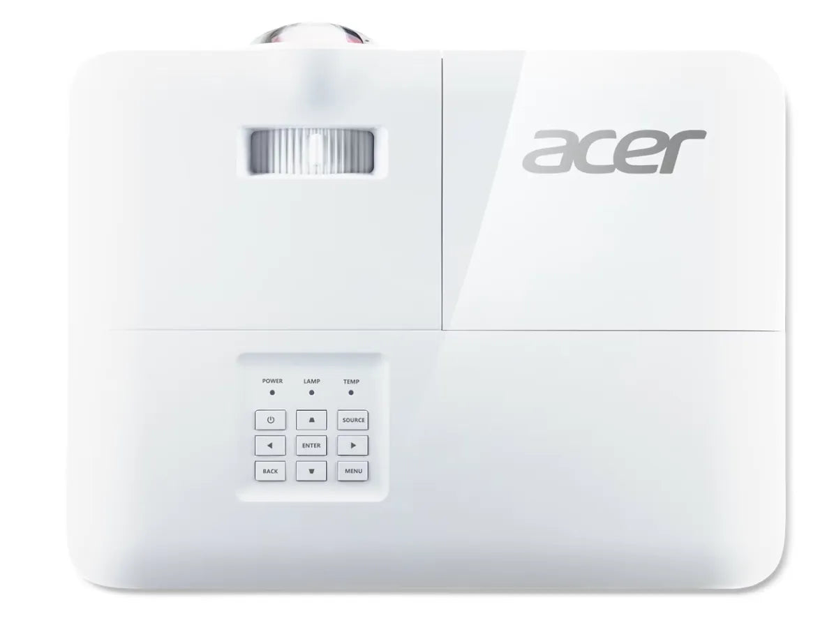 Acer S1386WHN, 3600 ANSI lumens, DLP, WXGA (1280x800), 20000:1, 16:10, 4:3, 16:9