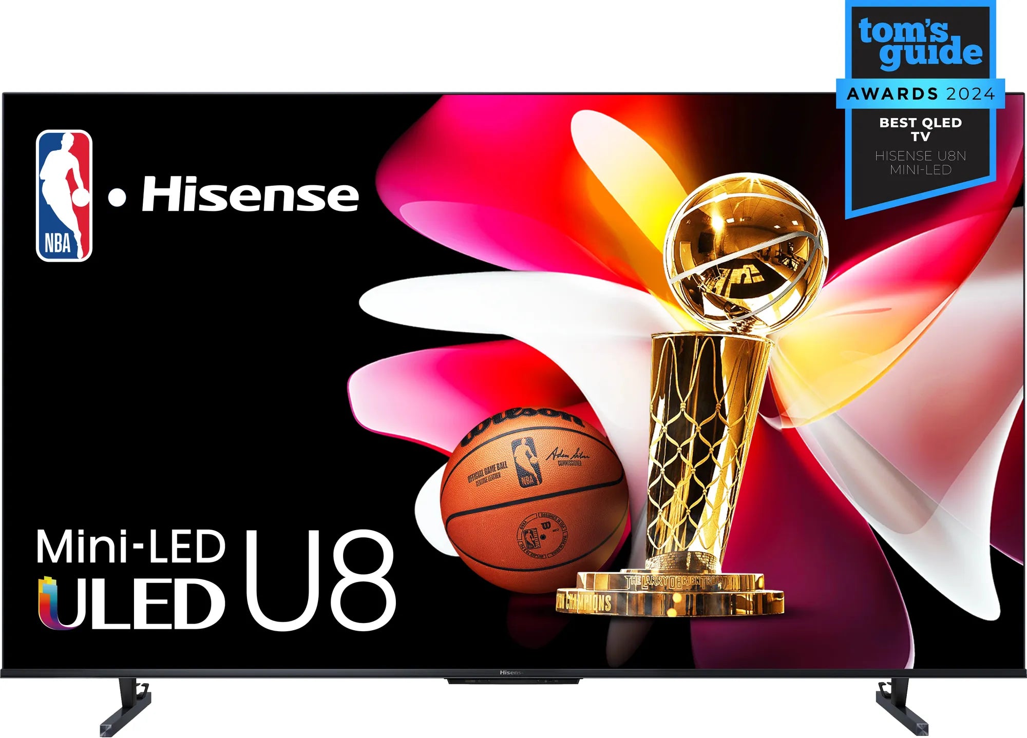 Hisense Class U8, 165.1 cm (65"), 3840 x 2160 pixels, Mini LED ULED, Smart TV, Wi-Fi, Black