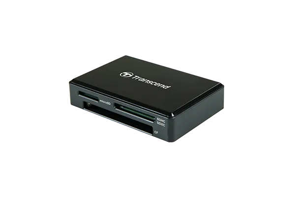 Transcend RDC8 Card Reader, CF, MicroSDHC, MicroSDXC, SD, SDHC, SDXC, Black, CE/FCC/BSMI/KC/RCM/EAC, Micro-USB, USB, 5 V