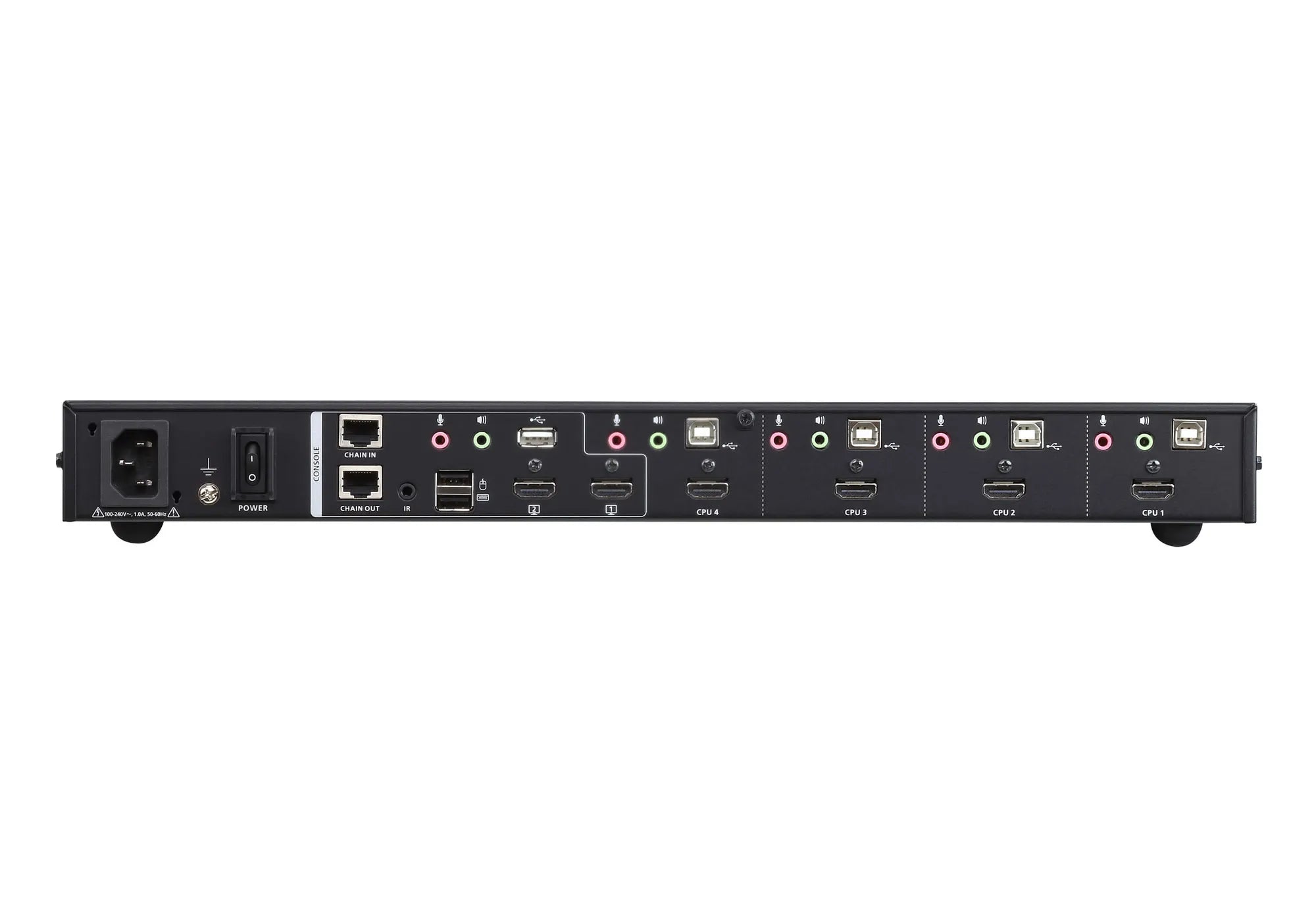 Aten CM1284, 4096 x 2160 pixels, Ethernet LAN, 4K Ultra HD, Rack mounting, Black