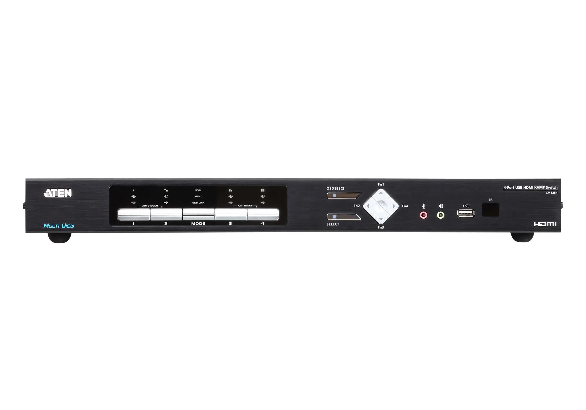 Aten CM1284, 4096 x 2160 pixels, Ethernet LAN, 4K Ultra HD, Rack mounting, Black