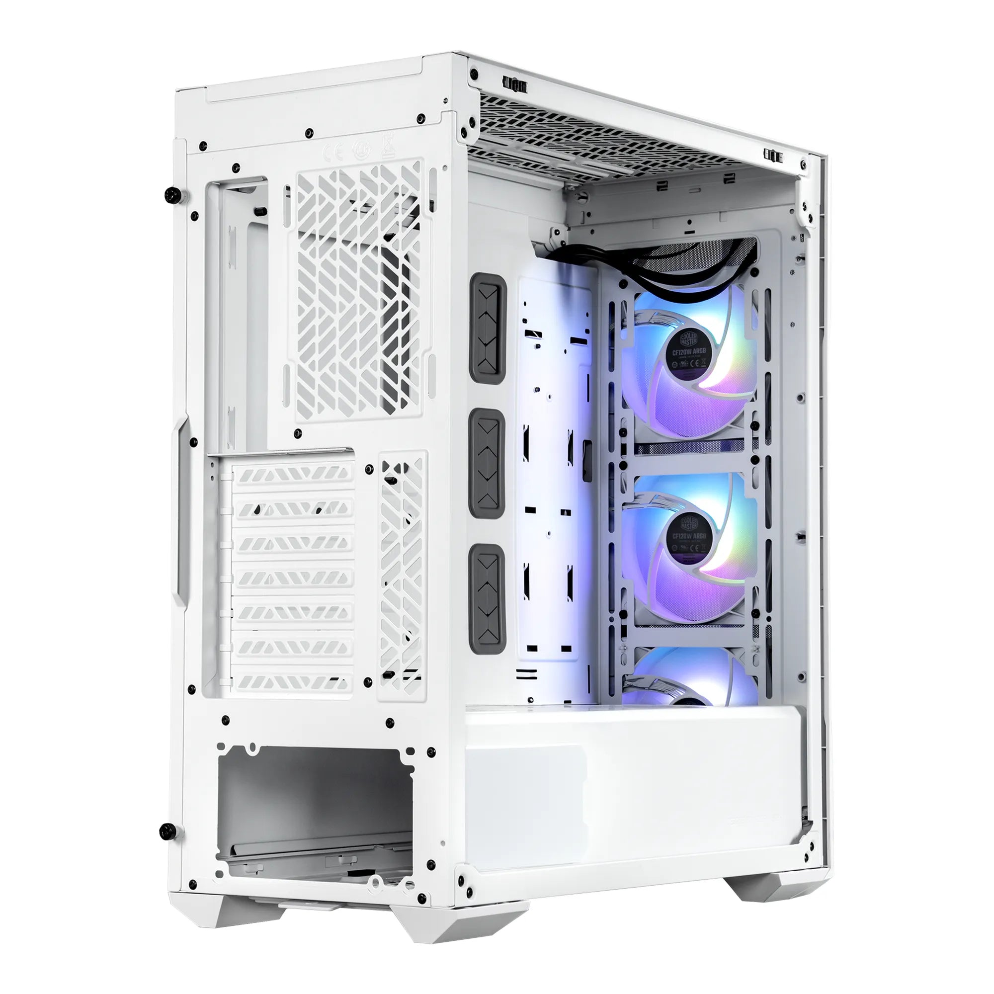 Cooler Master MasterBox TD500 Mesh V2, Midi Tower, PC, White, ATX, micro ATX, SSI CEB, Mini-ITX, EATX, Mesh, Tempered glass, Plastic, Steel, Multi