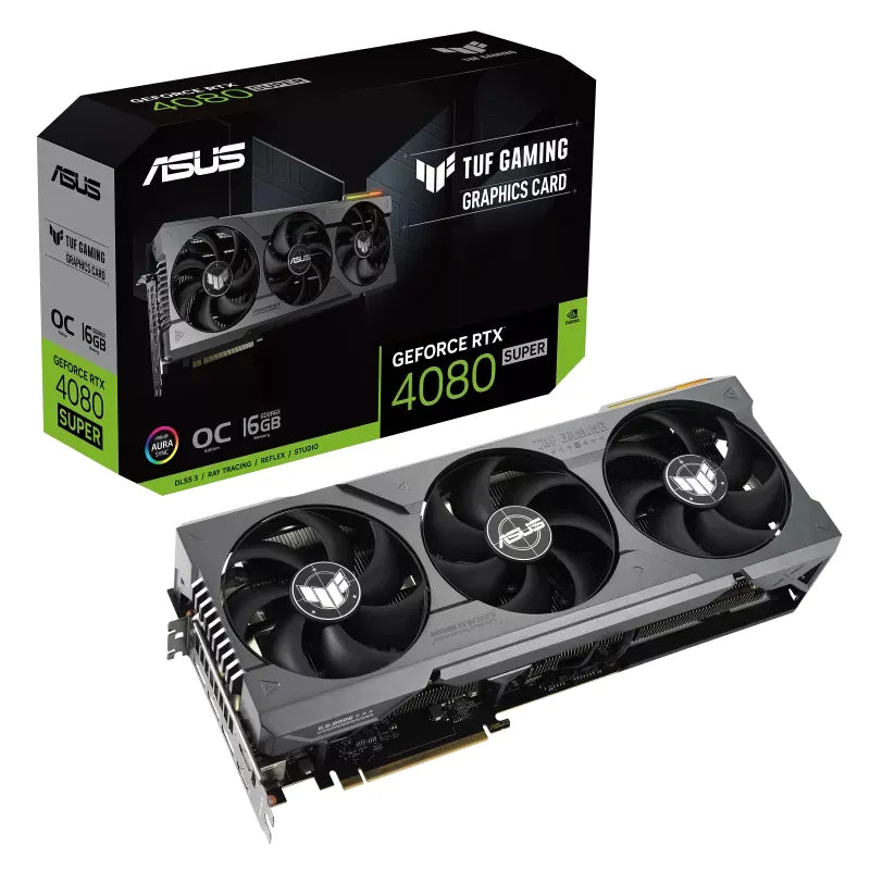 ASUS TUF Gaming TUF-RTX4080S-O16G-GAMING, GeForce RTX 4080 SUPER, 16 GB, GDDR6X, 256 bit, 7680 x 4320 pixels, PCI Express 4.0