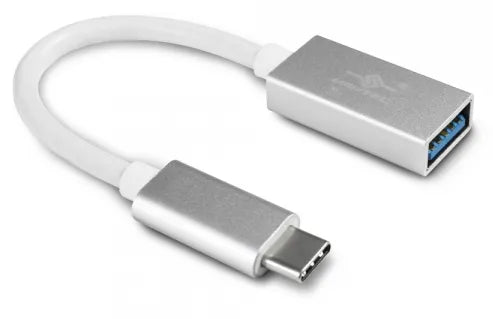 Vantec CBL-4CA, 0.147 m, USB C, USB A, USB 3.2 Gen 1 (3.1 Gen 1), 5 Gbit/s, Silver, White