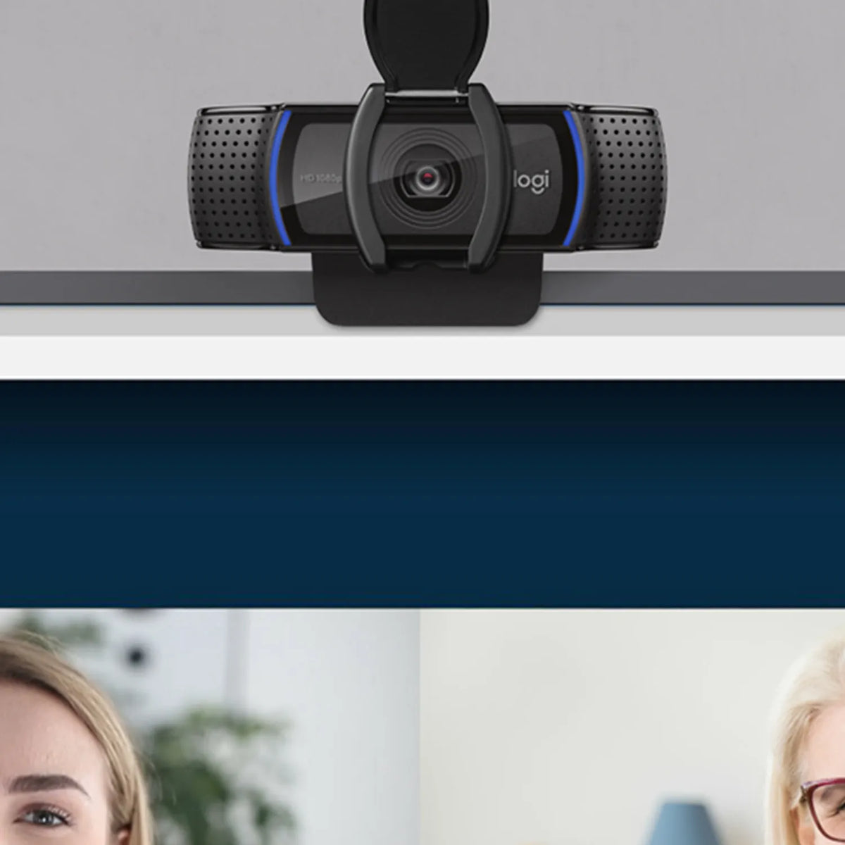 LOGI C920s 960-001252 Webcam  HD Pro USB Full HD 10MP Carl Zeis Lens 20 step autofocus  Microphone with noise reduction USB-A