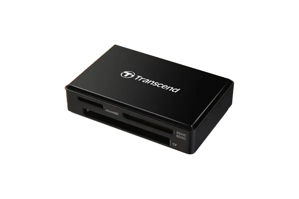 Transcend RDF8 Card Reader Black, CF, MicroSD (TransFlash), MicroSDHC, MicroSDXC, SD, SDHC, SDXC, Black, CE/FCC/BSMI/KC/RCM/EAC, Micro-USB, USB, 5 V