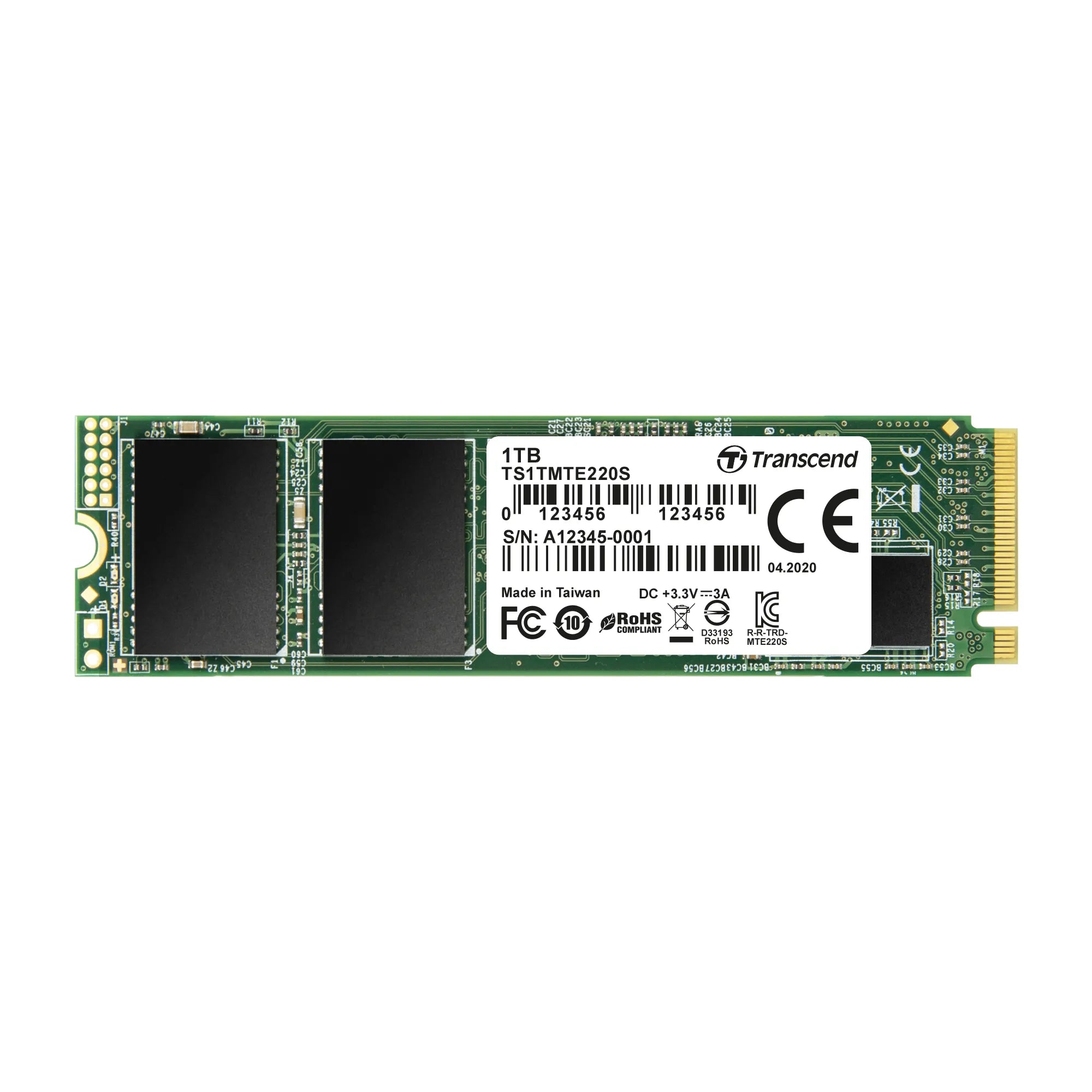 Transcend PCIe SSD 220S 1TB, 1 TB, M.2, 3500 MB/s