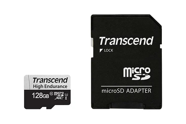 Transcend microSDXC 350V 128GB, 128 GB, MicroSDXC, Class 10, UHS-I, 95 MB/s, 45 MB/s