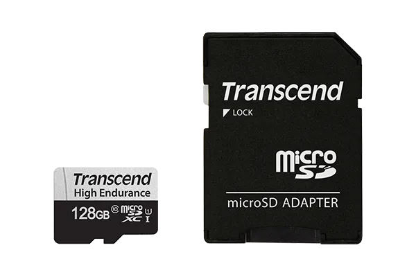 Transcend microSD Card SDXC 350V 128GB, 128 GB, MicroSDXC, Class 10, UHS-I, 95 MB/s, 45 MB/s