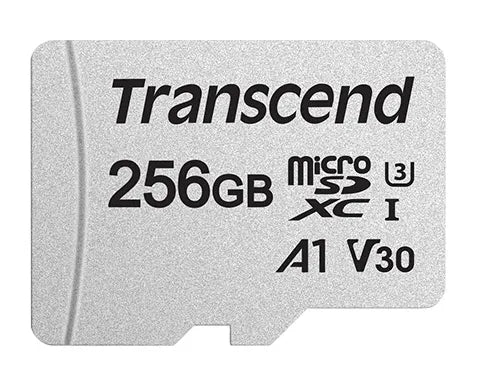 Transcend microSD Card SDXC 300S 256GB with Adapter, 256 GB, MicroSDXC, NAND, 95 MB/s, 40 MB/s, Class 3 (U3)