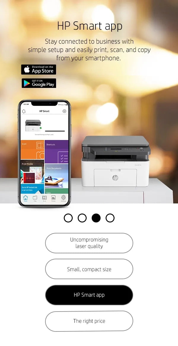 HP Laser MFP 135w, Black and white, Printer for Small medium business, Print, copy, scan, Laser, Mono printing, 1200 x 1200 DPI, Mono copying, A4, Grey, White