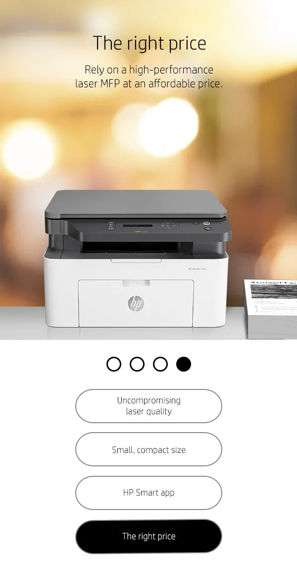 HP Laser MFP 135w, Black and white, Printer for Small medium business, Print, copy, scan, Laser, Mono printing, 1200 x 1200 DPI, Mono copying, A4, Grey, White
