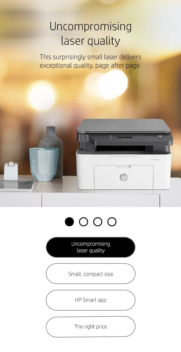 HP Laser MFP 135w, Black and white, Printer for Small medium business, Print, copy, scan, Laser, Mono printing, 1200 x 1200 DPI, Mono copying, A4, Grey, White