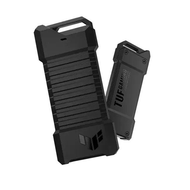 ASUS ESD-T1A/BLK/G/AS//, SSD enclosure, M.2, M.2, PCI Express, Serial ATA, 10 Gbit/s, USB connectivity, Black