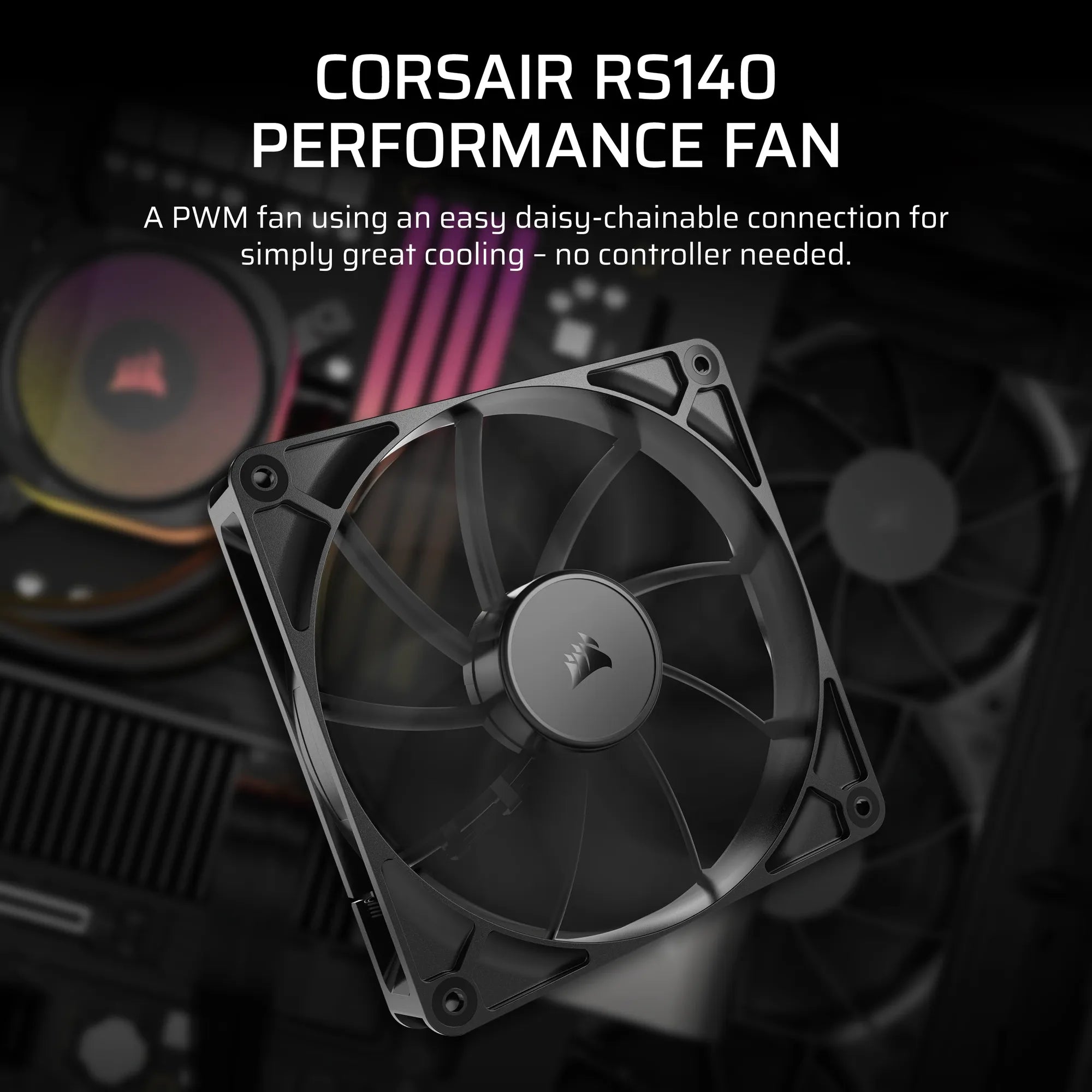 Corsair RS140, Fan, 14 cm, 330 RPM, 1700 RPM, 36 dB, 95.5 cfm