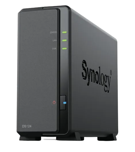 Synology DiskStation DS124, NAS, Desktop, Realtek, RTD1619B, 1 GB, DDR4