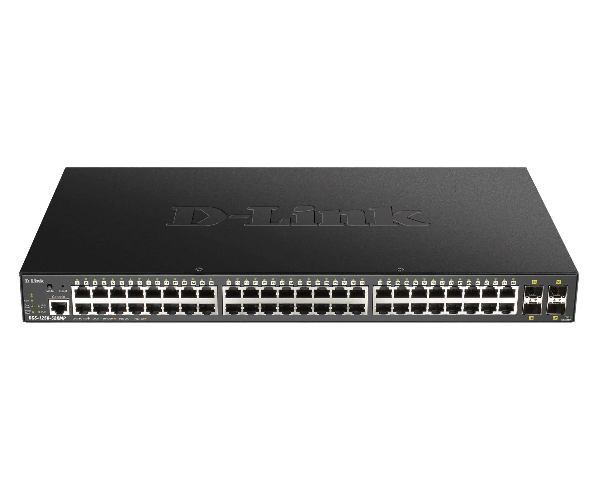 D-Link DGS-1250-52XMP, Managed, L3, None, Power over Ethernet (PoE)