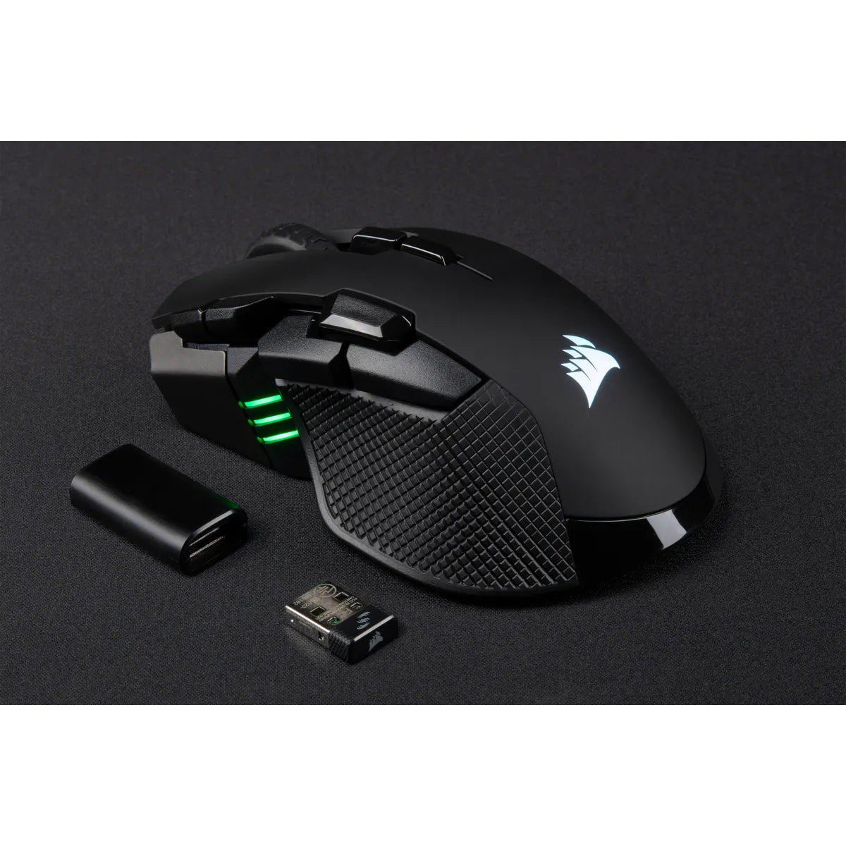 Corsair IronClaw RGB, Right-hand, Optical, RF Wireless+Bluetooth+USB, 18000 DPI, Black