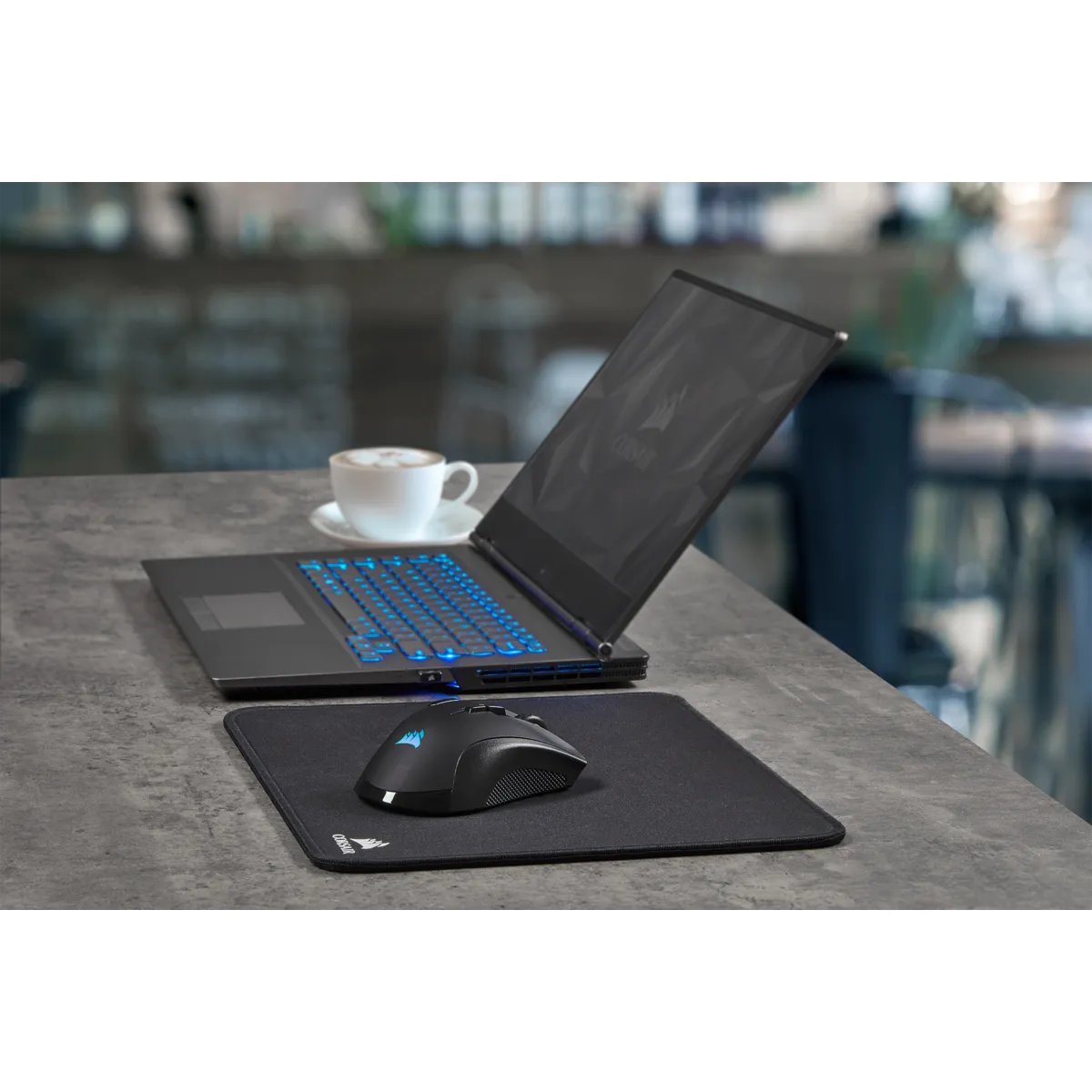 Corsair IronClaw RGB, Right-hand, Optical, RF Wireless + Bluetooth + USB Type-A, 18000 DPI, Black