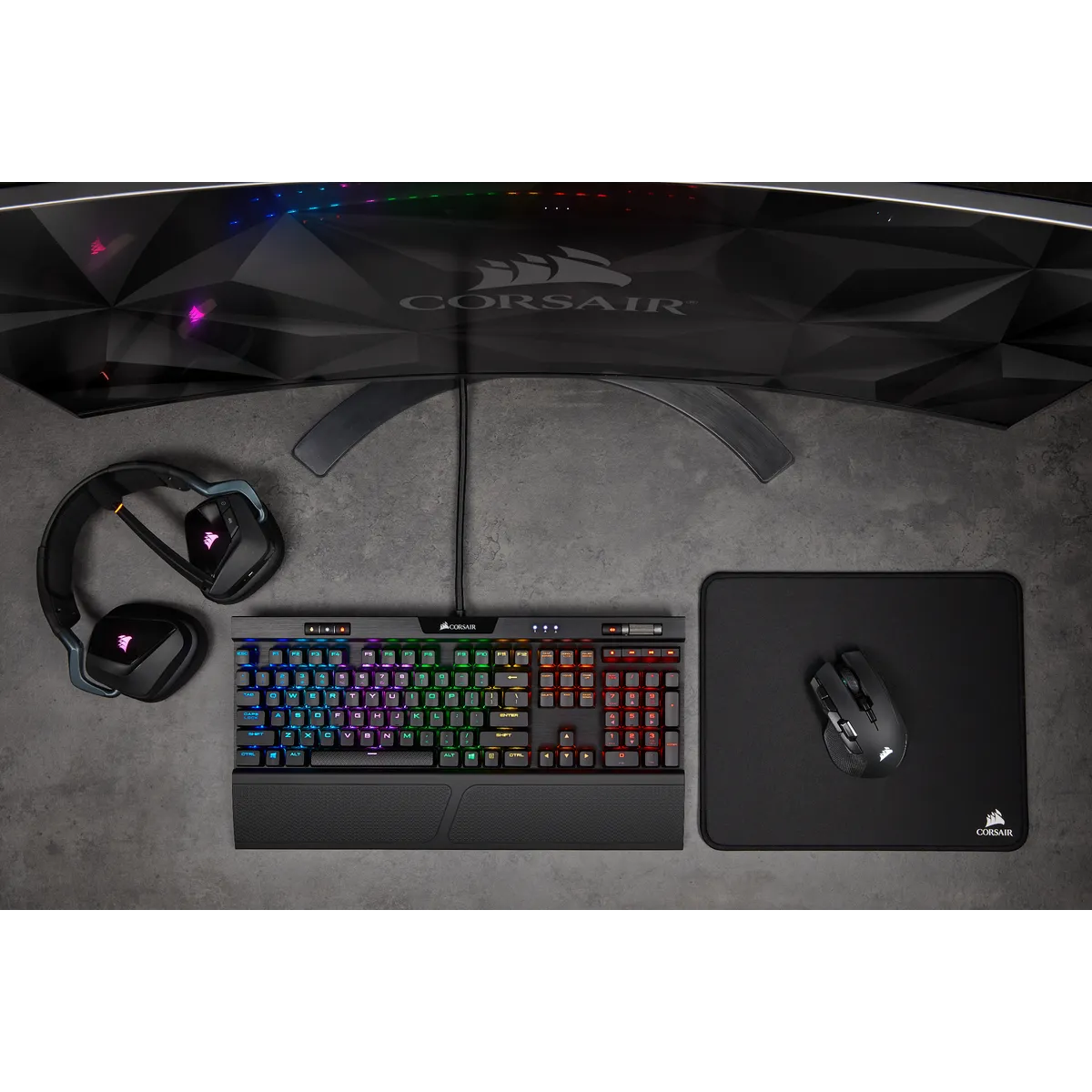 Corsair IronClaw RGB, Right-hand, Optical, RF Wireless + Bluetooth + USB Type-A, 18000 DPI, Black