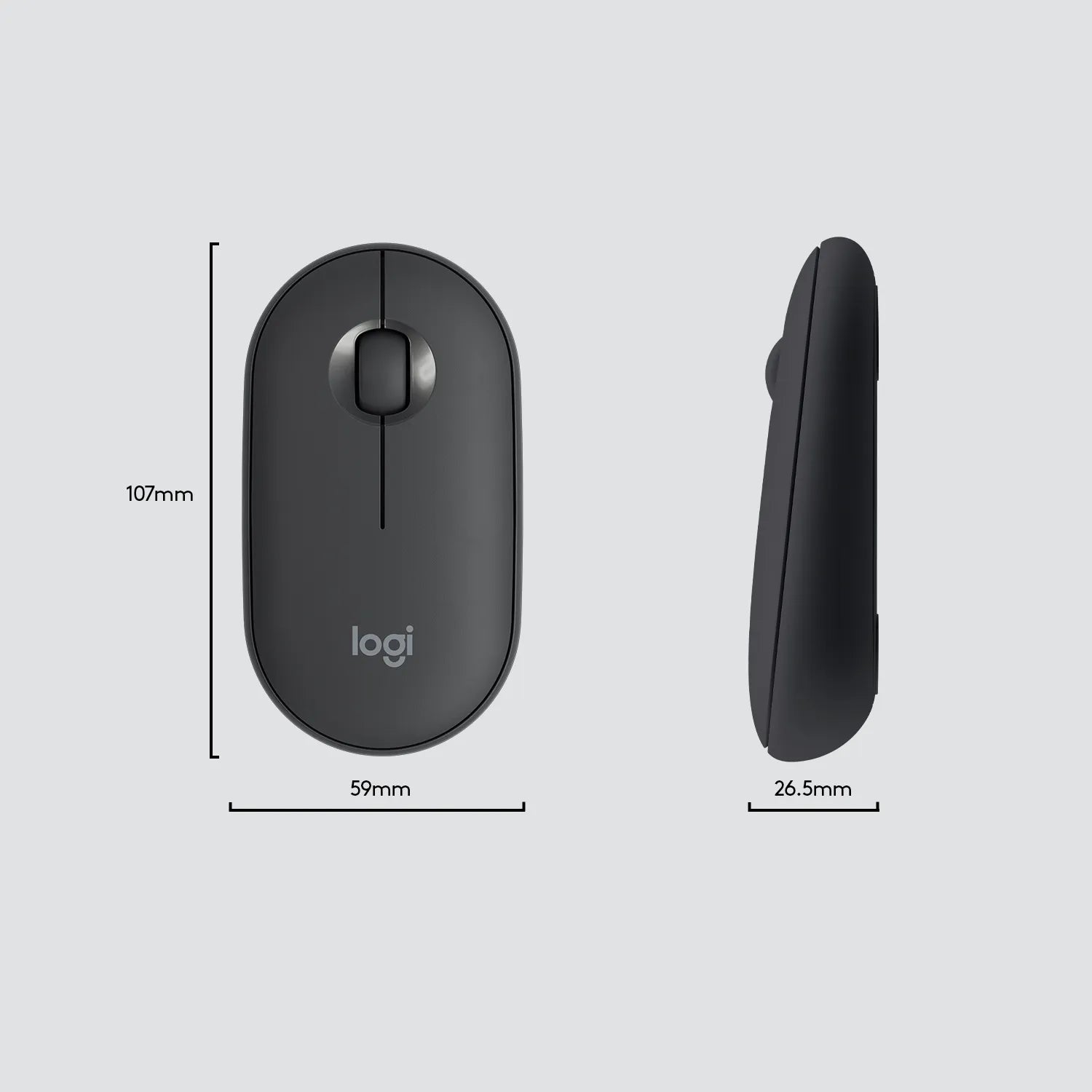 Logitech MK470 Slim Combo, Full-size (100%), Wireless, RF Wireless, QWERTY, Graphite, Mouse included