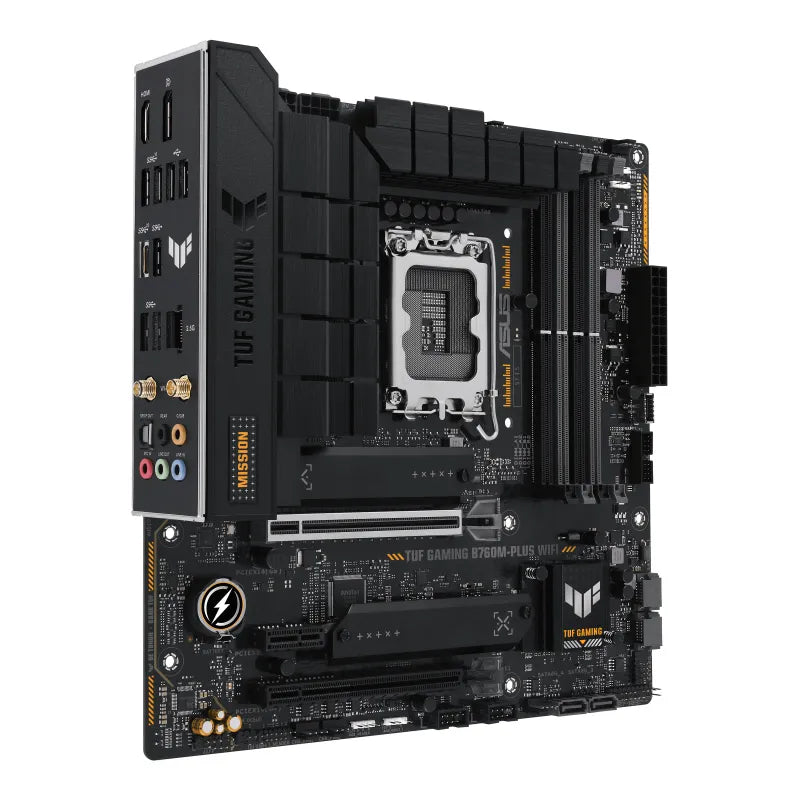 ASUS TUF Gaming B760M-Plus WIFI, Intel, LGA 1700, Intel® Celeron®, Intel® Core™ i3, Intel® Core™ i5, Intel® Core™ i7, Intel® Core™ i9, LGA 1700, DDR5-SDRAM, 128 GB