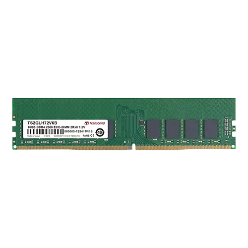 Transcend DDR4-2666 ECC Long-DIMM 8GB, 8 GB, 1 x 8 GB, DDR4, 2666 MHz, 288-pin DIMM