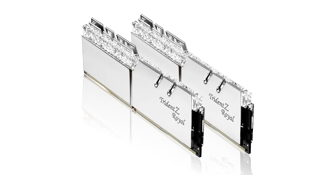 G.Skill Trident Z Royal F4-3600C18D-32GTRS, 32 GB, 2 x 16 GB, DDR4, 3600 MHz, 288-pin DIMM