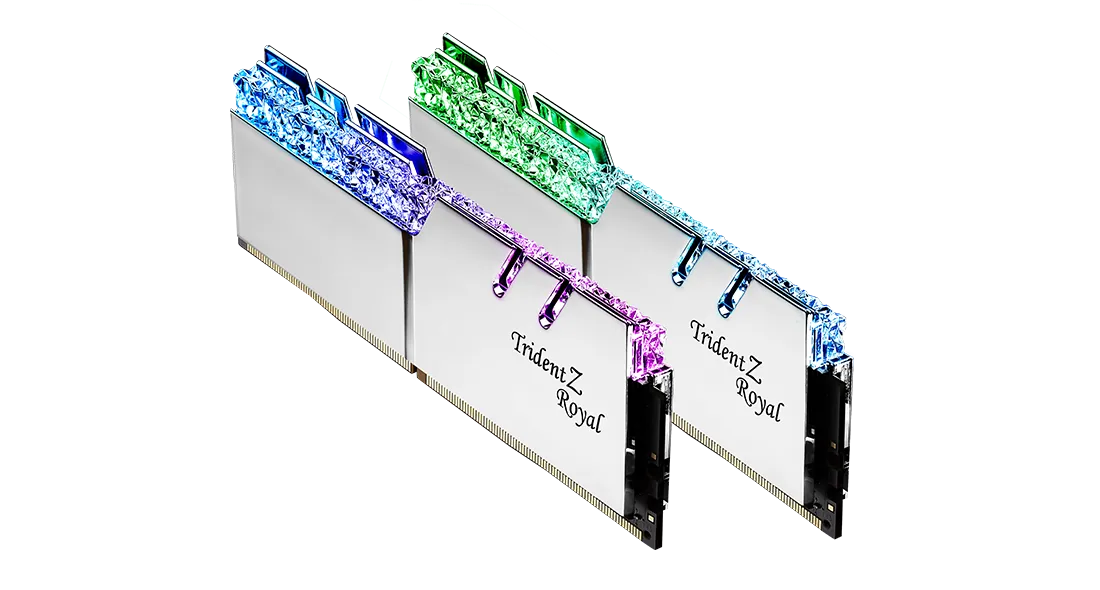 G.Skill Trident Z Royal F4-3600C18D-32GTRS, 32 GB, 2 x 16 GB, DDR4, 3600 MHz, 288-pin DIMM