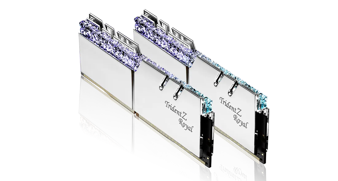G.Skill Trident Z Royal F4-3600C18D-32GTRS, 32 GB, 2 x 16 GB, DDR4, 3600 MHz, 288-pin DIMM