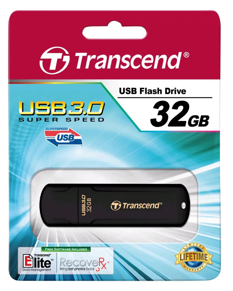 Transcend JetFlash elite JetFlash 700 32GB, 32 GB, USB Type-A, 3.2 Gen 1 (3.1 Gen 1), 8.5 g, Black