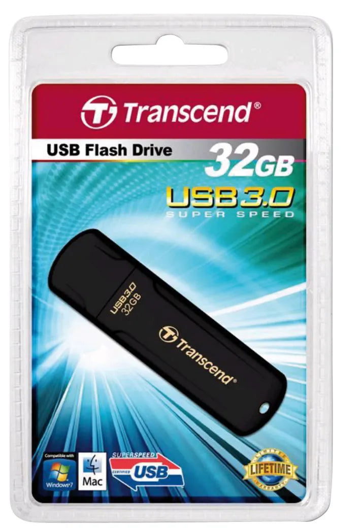 Transcend JetFlash elite JetFlash 700 32GB, 32 GB, USB Type-A, 3.2 Gen 1 (3.1 Gen 1), 8.5 g, Black