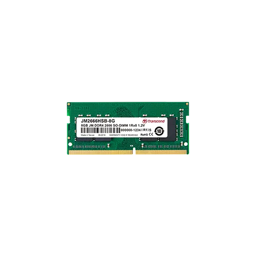 TRANSCEND JET MEMORY 8GB DDR4 2666MHZ SO-DIMM 1RX8 1GX8 CL19 1.2V