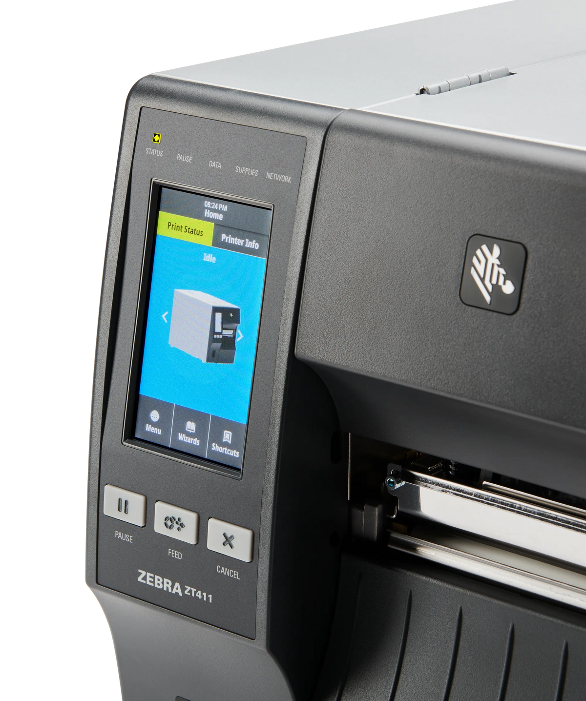 TT Printer ZT411; 4''; 203 dpi; Euro and UK cord; Serial; USB; 10/100 Ethernet; Bluetooth 4.1/MFi; USB Host; EZPL