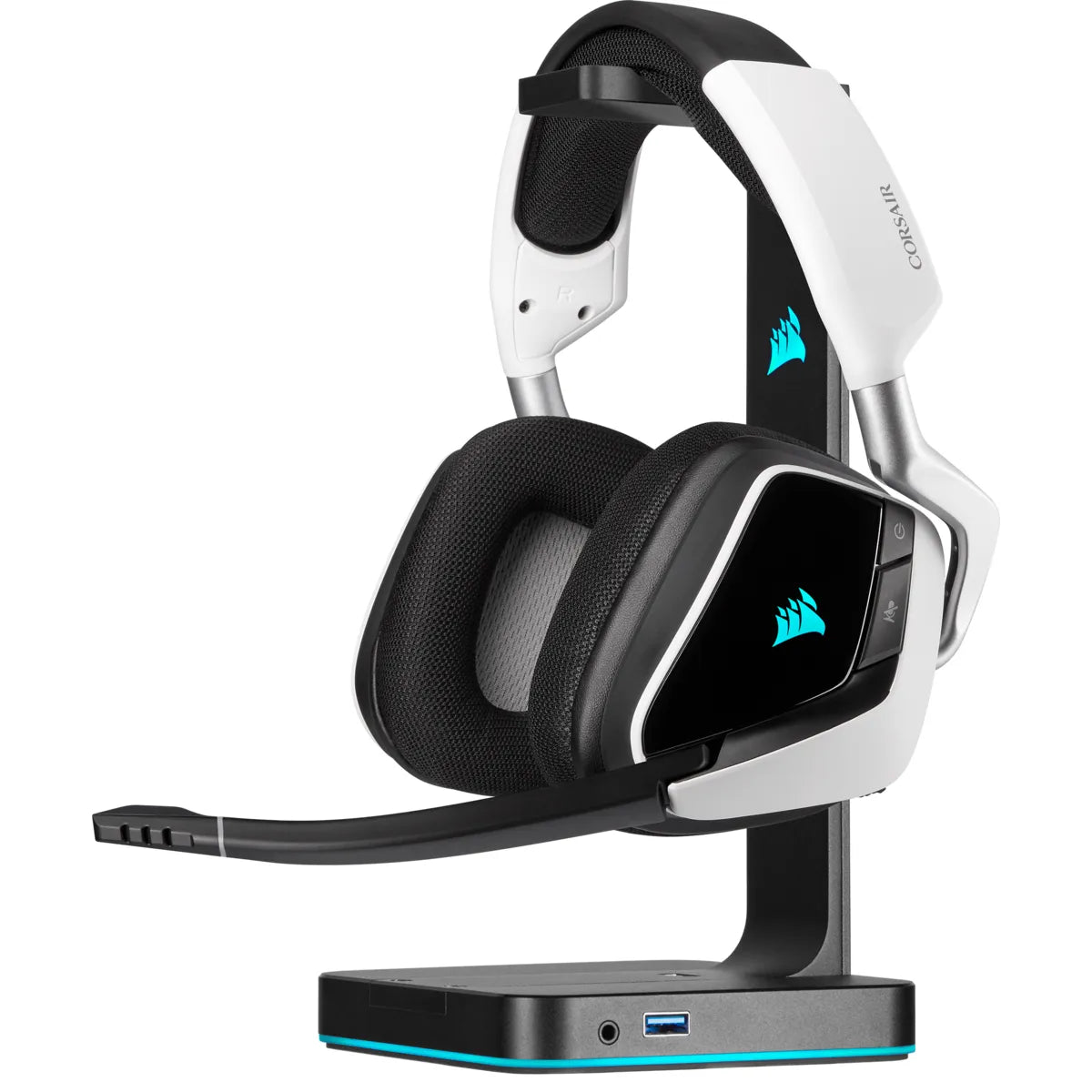 Corsair VOID RGB ELITE Wireless, Headset, Head-band, Gaming, Black,White, Binaural, 7.1 Surround Sound